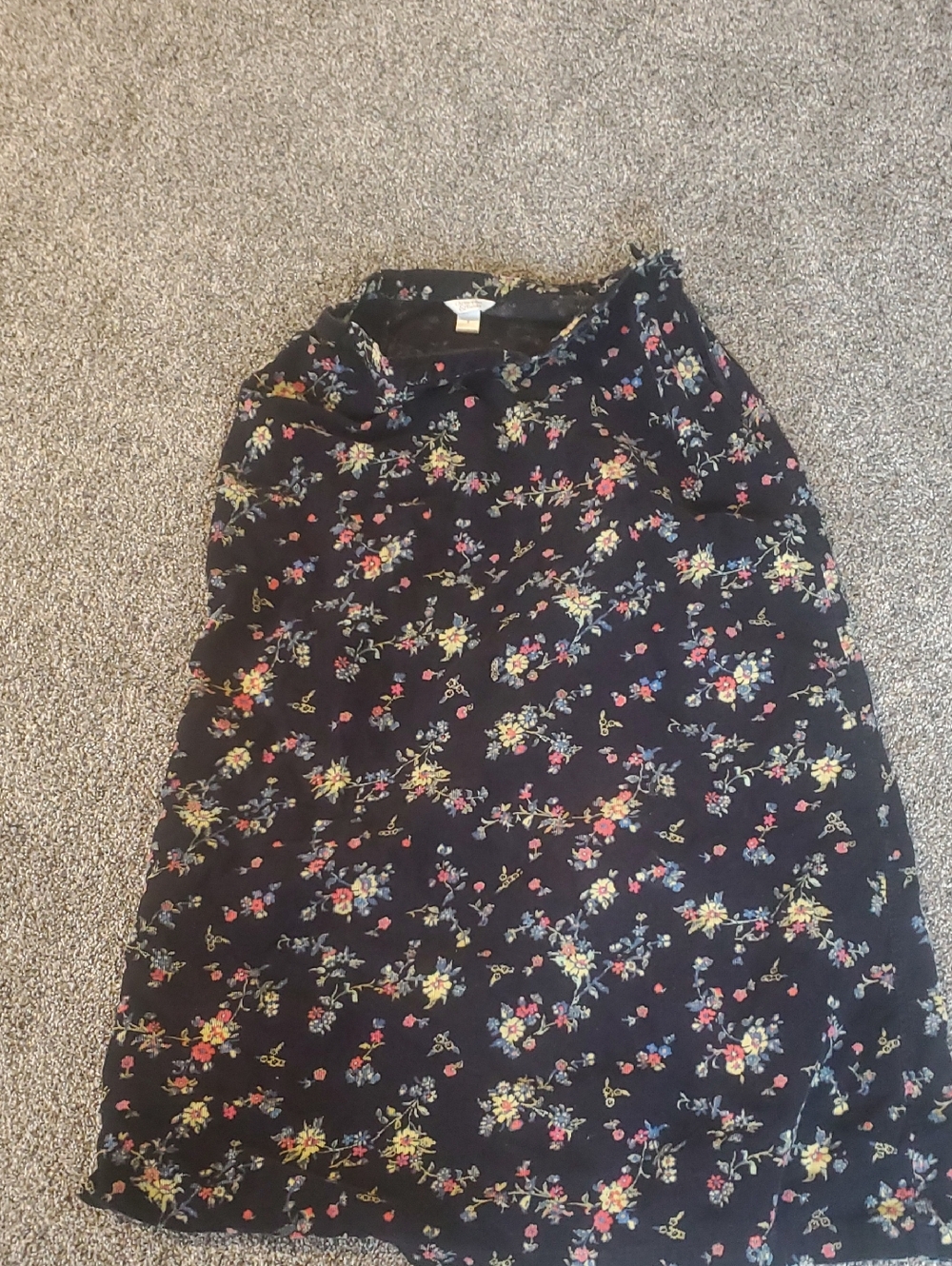 Navy Floral Slip Dress